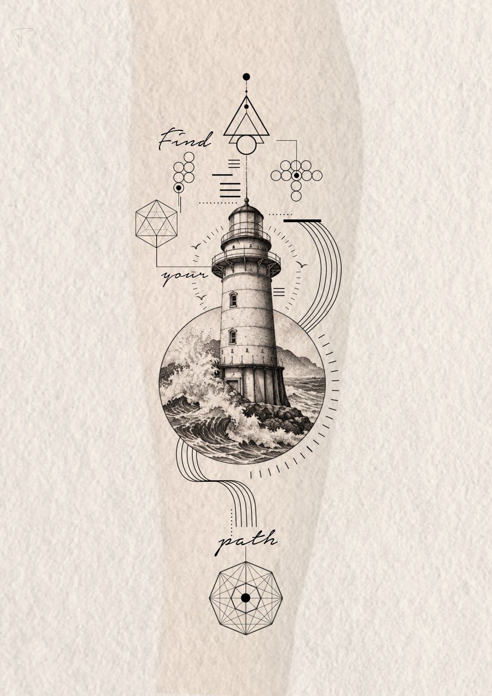 Farol com ondas e geometria